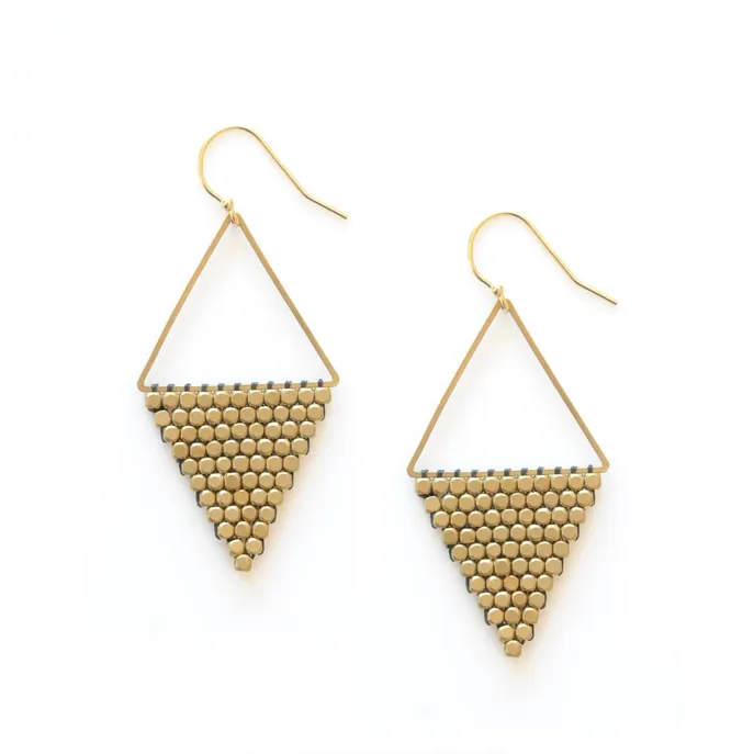 ​Didi Jewelry Project Fair Trade Earrings Everyday Triangle Brass