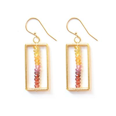 Didi Jewelry Project Fair Trade Earrings Gradient Rectangle Golden