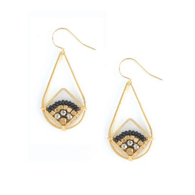 ​Didi Jewelry Project Fair Trade Earrings Mosaic Gold Black