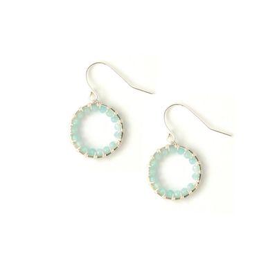 ​Didi Jewelry Project Fair Trade Earrings Small Circle Silver Amazonite