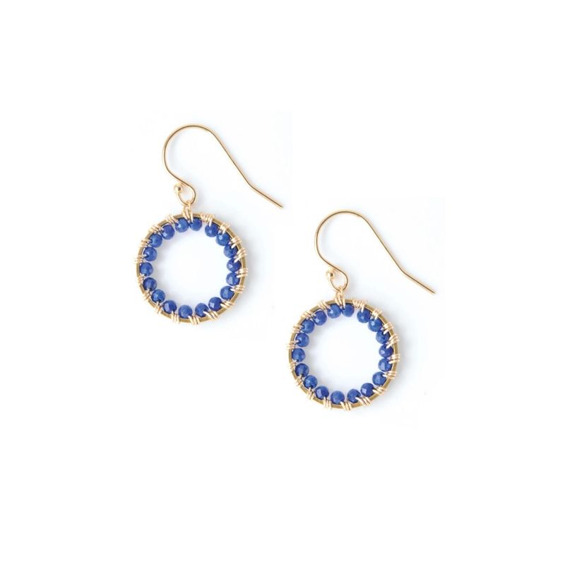 ​Didi Jewelry Project Fair Trade Earrings Small Circle Lapis