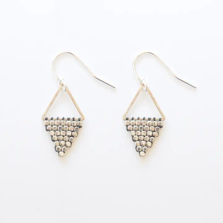 ​Didi Jewelry Project Fair Trade Earrings Small Everyday Triangle Silver