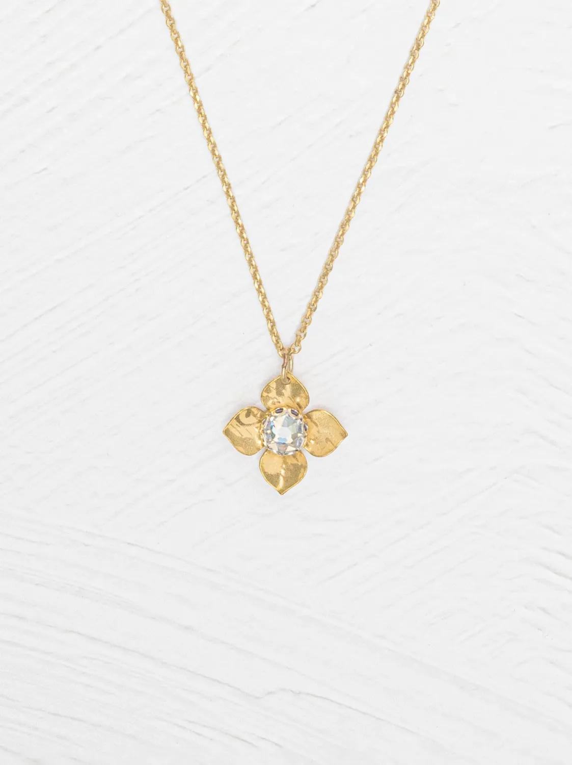 Holly Yashi Petite Fleur Pendant Necklace Gold