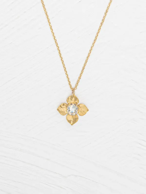 Holly Yashi Petite Fleur Pendant Necklace Gold