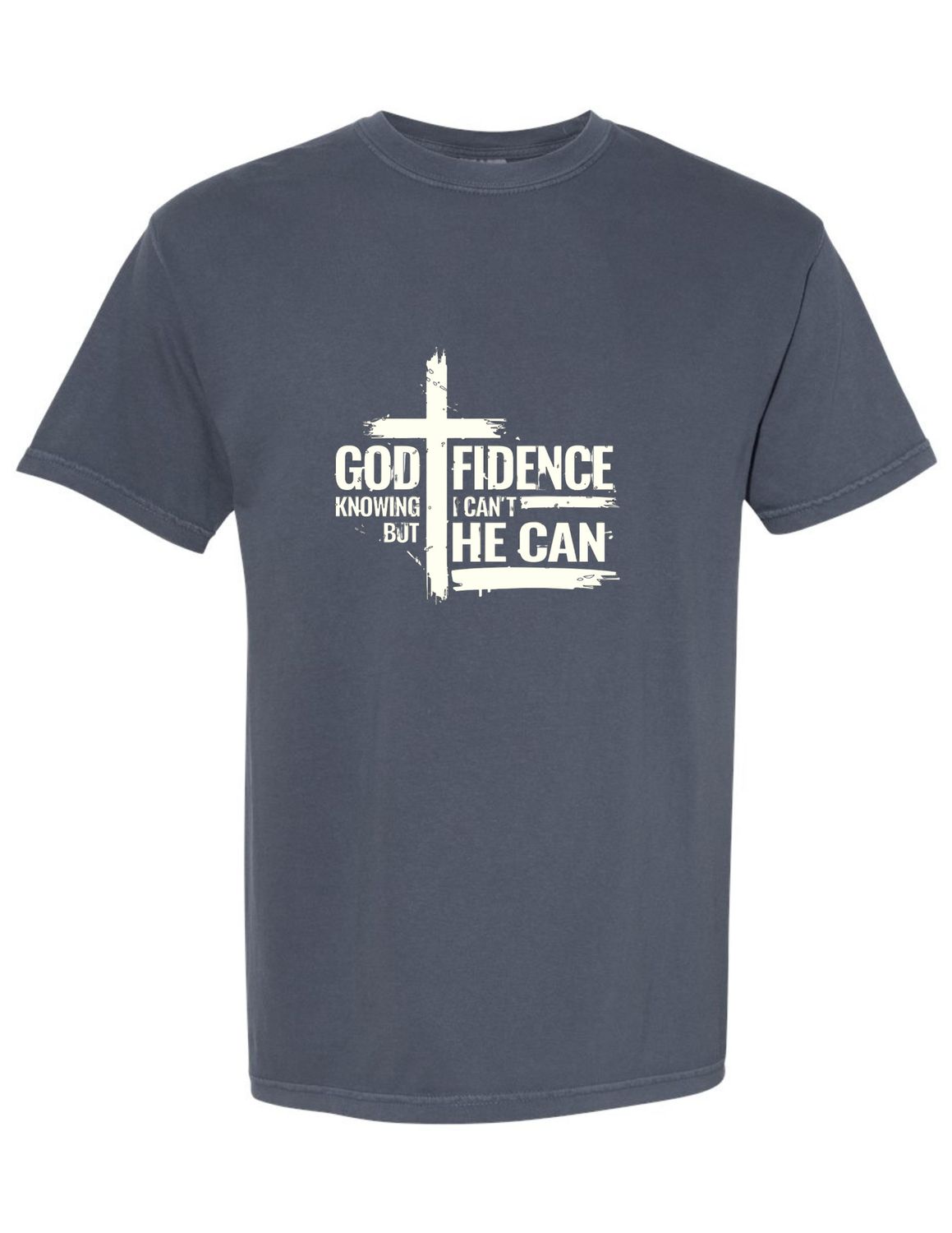 Godfidence Tee, Color: Denim, Size: S