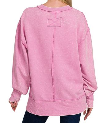 Love One Another Exposed Seam Sweatshirt