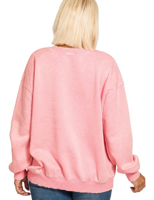 Be Still and Know Pink Sweatshirt - Christian Floral Crewneck