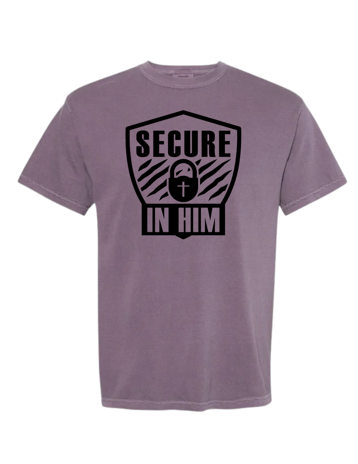 Secure in Him | Shield Capsule Tee