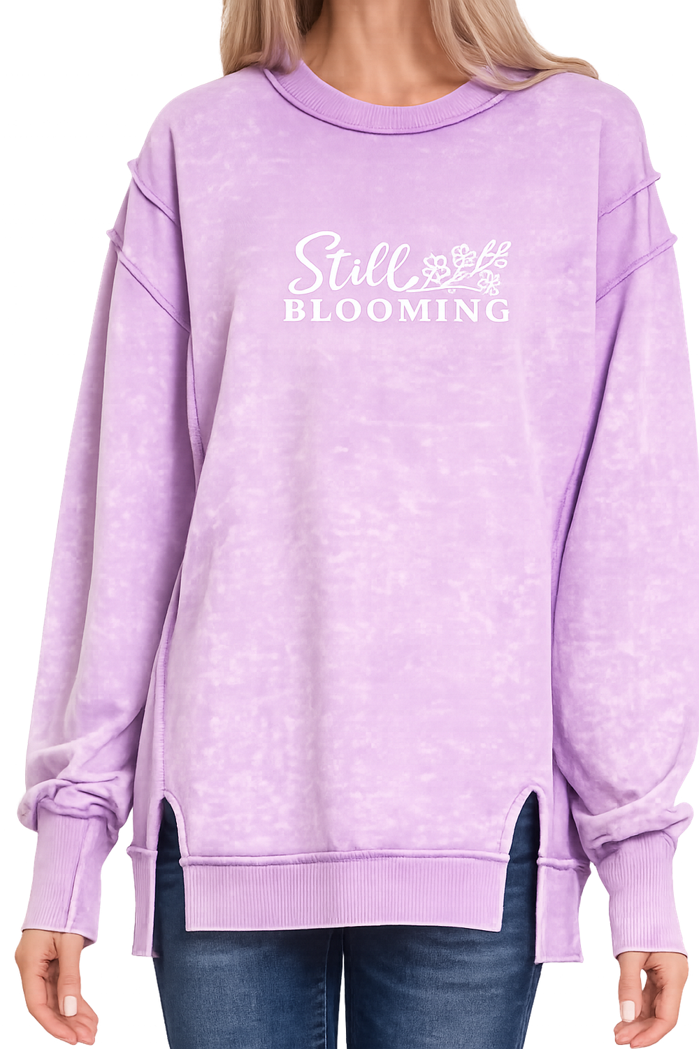 Still Blooming Exposed-seam Sweatshirt