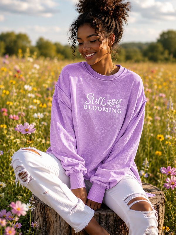 Still Blooming Exposed-seam Sweatshirt