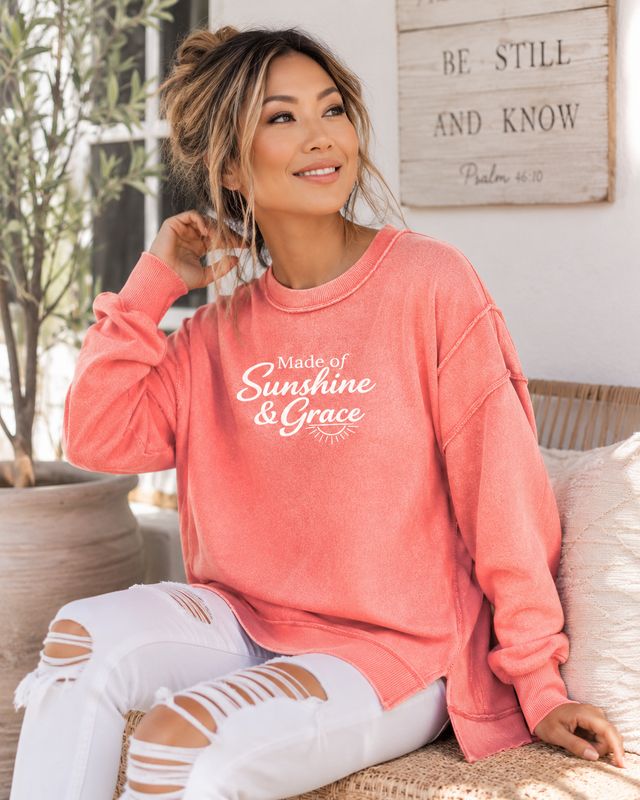 Made of Sunshine &amp; Grace Exposed Seam Sweatshirt