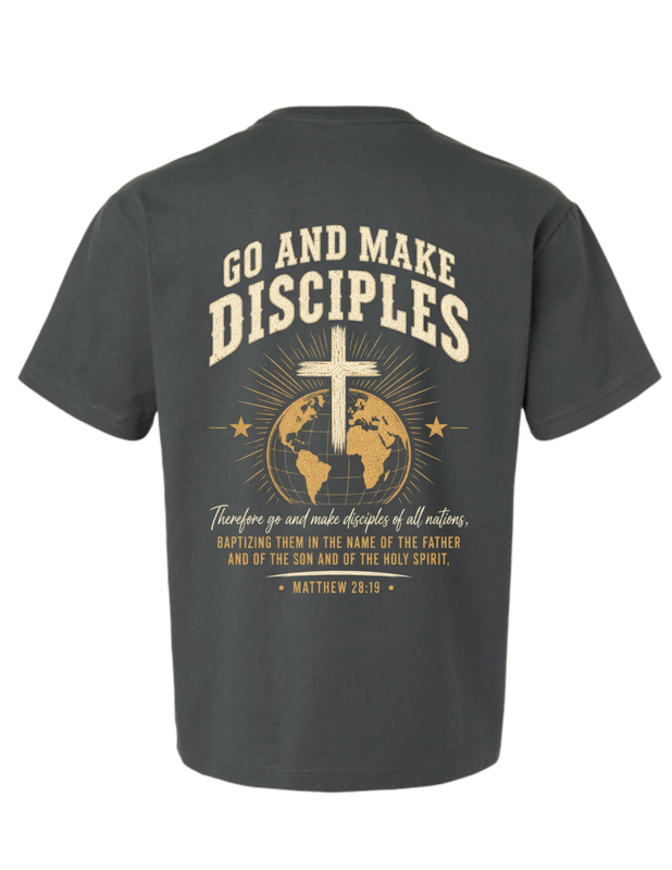 Go Make Disciples - Matthew28:19 Heavyweight Tee