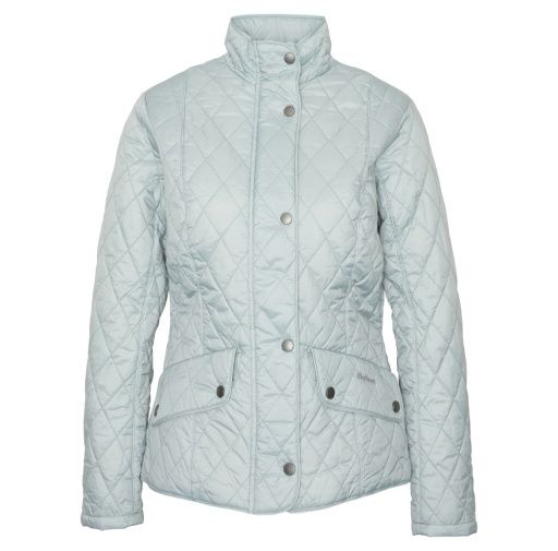 BARBOUR FLYWEIGHT CAVALRY QUILT, Color: STONE BLUE/JASMINE, Size: 8