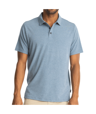 MENS BAMBOO FLEX POLO II, Color: HEATHER DEEPWATER, Size: L