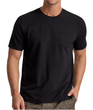 M Bamboo Current Pocket Tee, Color: Black, Size: XXXLARGE