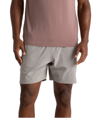 MENS LINED ACTIVE BREEZE SHORT 7&quot;, Color: CEMENT, Size: L