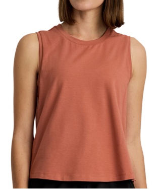 W Bamboo Current Tank, Color: Redwood, Size: L