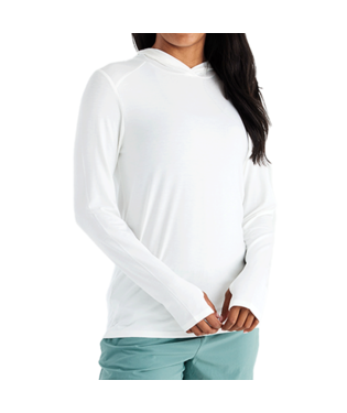 W Bamboo Shade Hoodie II, Color: Bright White, Size: L