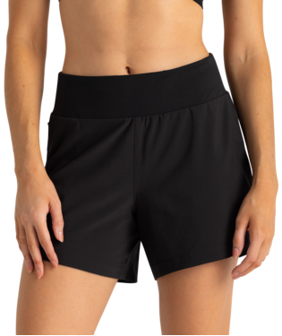 W Bamboo-Lined Active Breeze Short - 5&quot;, Color: Black, Size: L