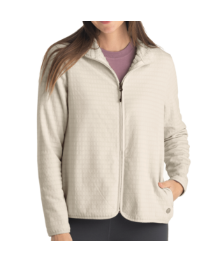 W Gridback Fleece Jacket, Color: Stone, Size: L