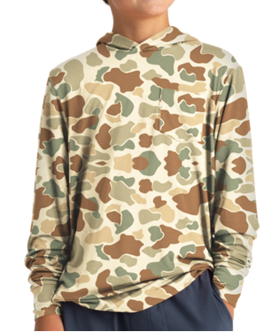 Y Bamboo Shade Hoodie, Color: Vintage Camo, Size: LARGE