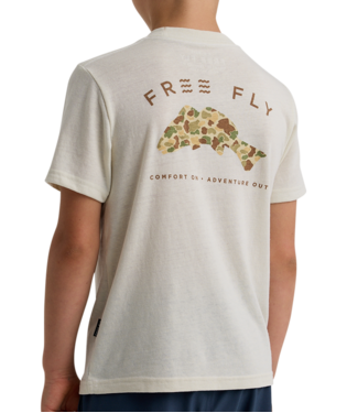 Y Vintage Camo Redfish Tee, Color: Heather Birch, Size: L