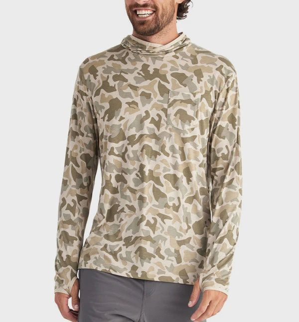 BAMBOO LIGHTWEIGHT HOODIE, Color: VINTAGE CAMO, Size: M