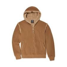 M Evren Bonded Fleece Zip Up, Color: CHESNUT, Size: M