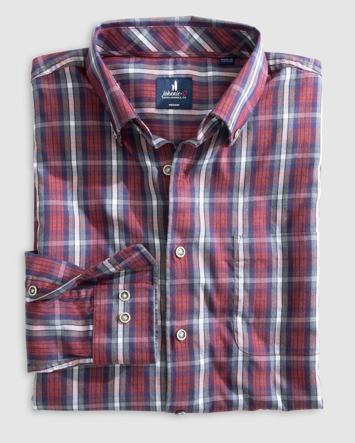 CASTEN BUTTON UP, Color: Navy, Size: L