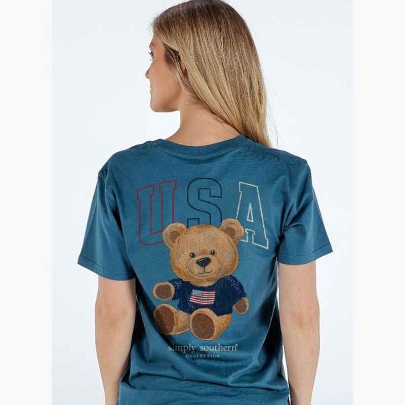 W USA TEDDY BEAR TEE