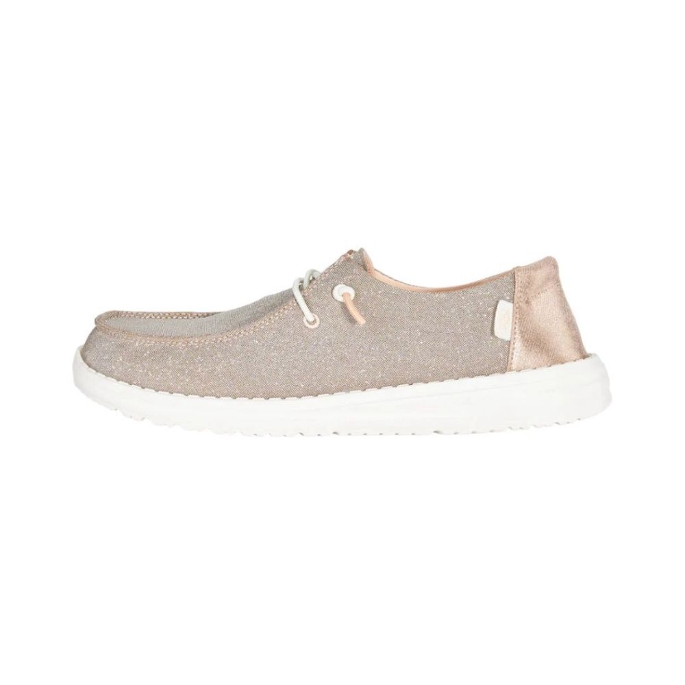 W WENDY METALLIC SPARKLE WIDE, Color: ROSE GOLD, Size: W11