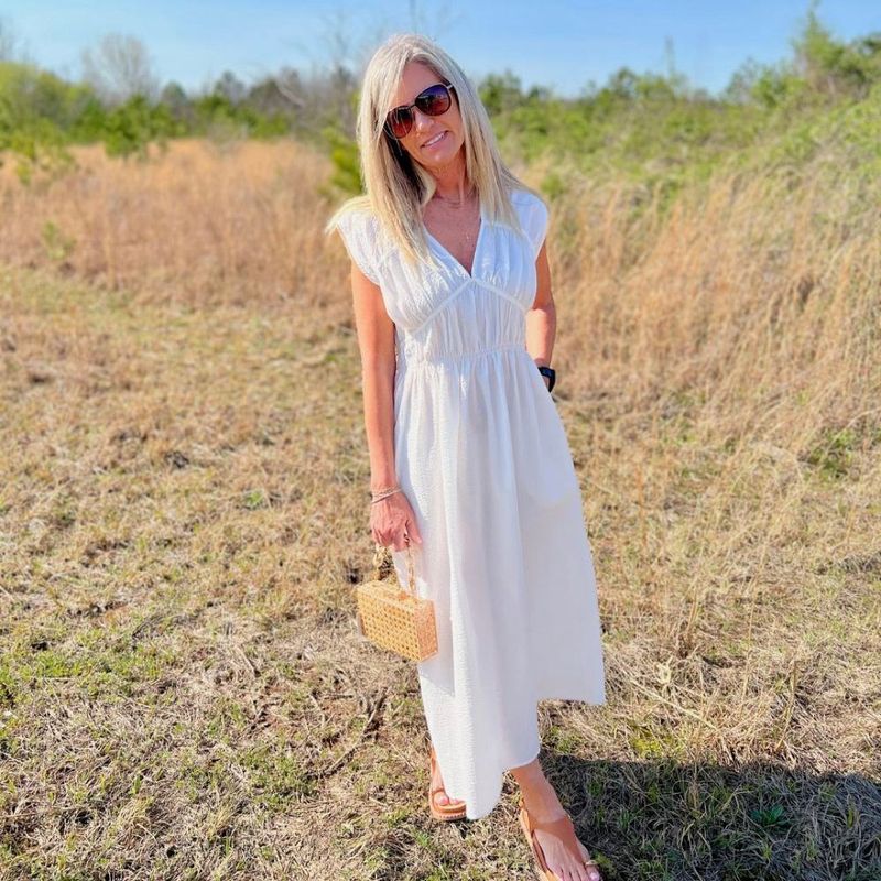 SEERSUCKER MIDI DRESS