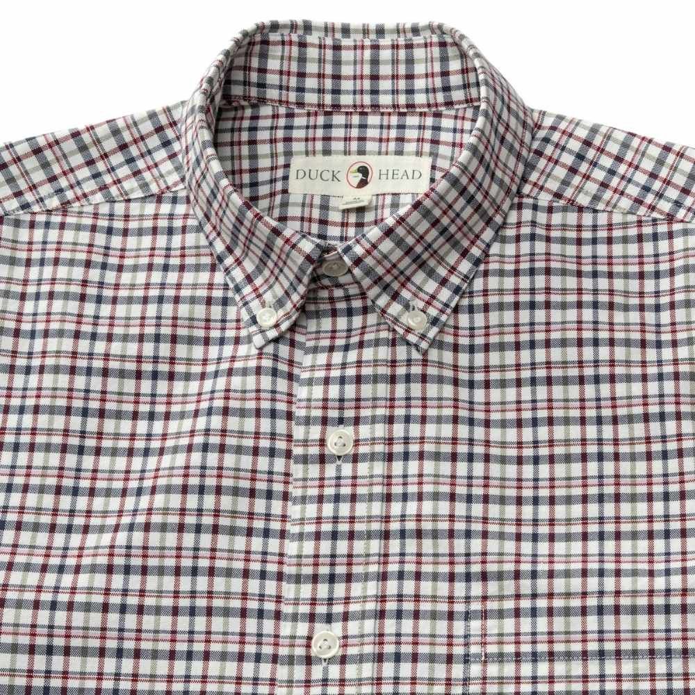 LONG SLEEVE COTTON OXFORD SPORT SHIRT, Color: NAVY / DAFTON PLAID, Size: XXL