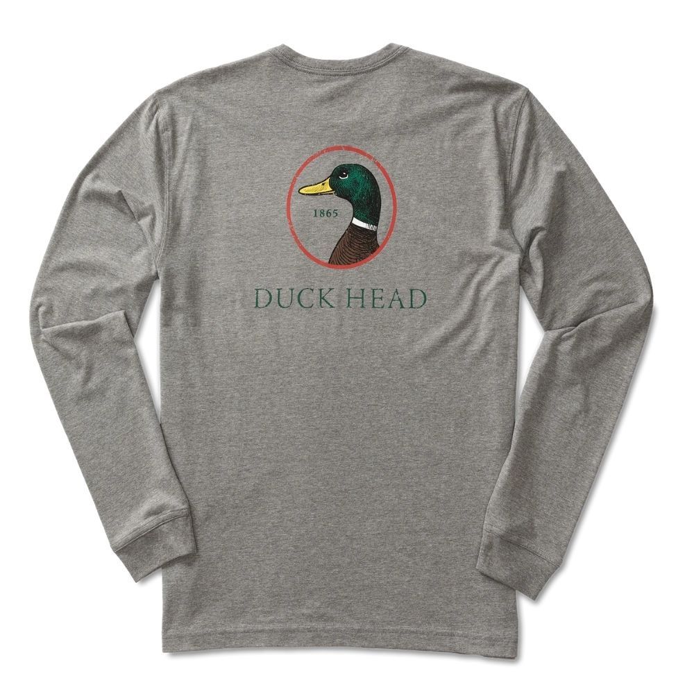 LONG SLEEVE LOGO T-SHIRT, Color: HEATHER GREY, Size: S
