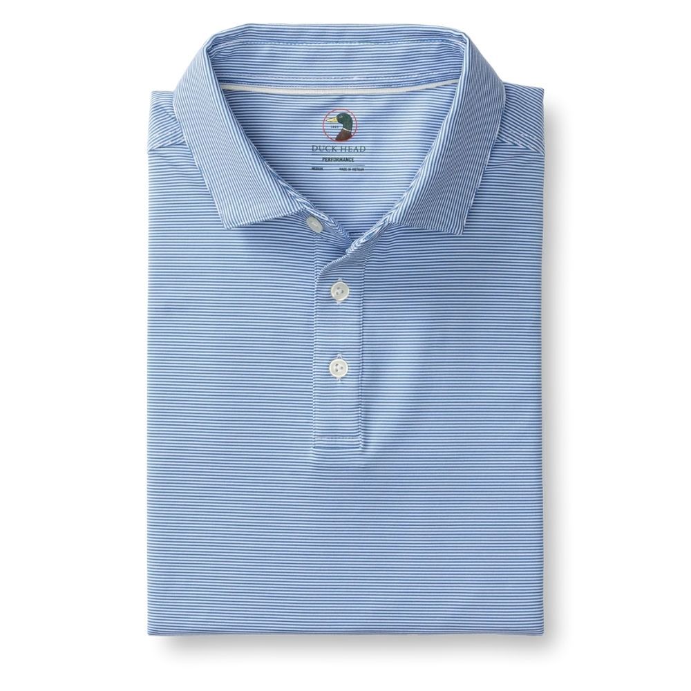 SHORT SLEEVE LONG DRIVE PERFORMANCE POLO, Color: LAKE BLUE, Size: M