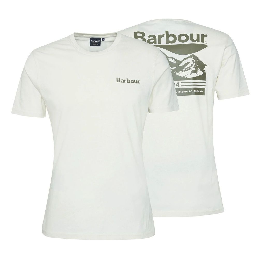 BARBOUR CAMBER GRAPHIC T-SHIRT, Color: ANTIQUE WHITE, Size: S