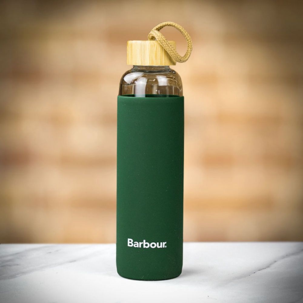BARBOUR GLASS WATER BOTTLE