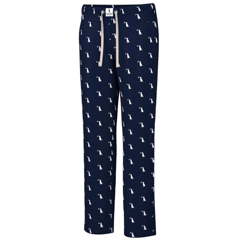 PAJAMA PANT, Color: NAVY DOG AND MOON, Size: XXXL