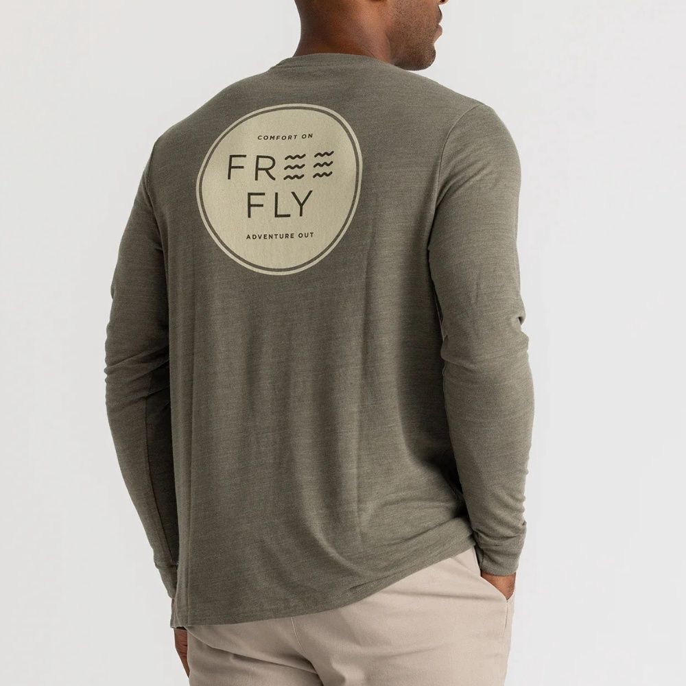 COMFORT ON L/S, Color: HEATHER FATIGUE, Size: L