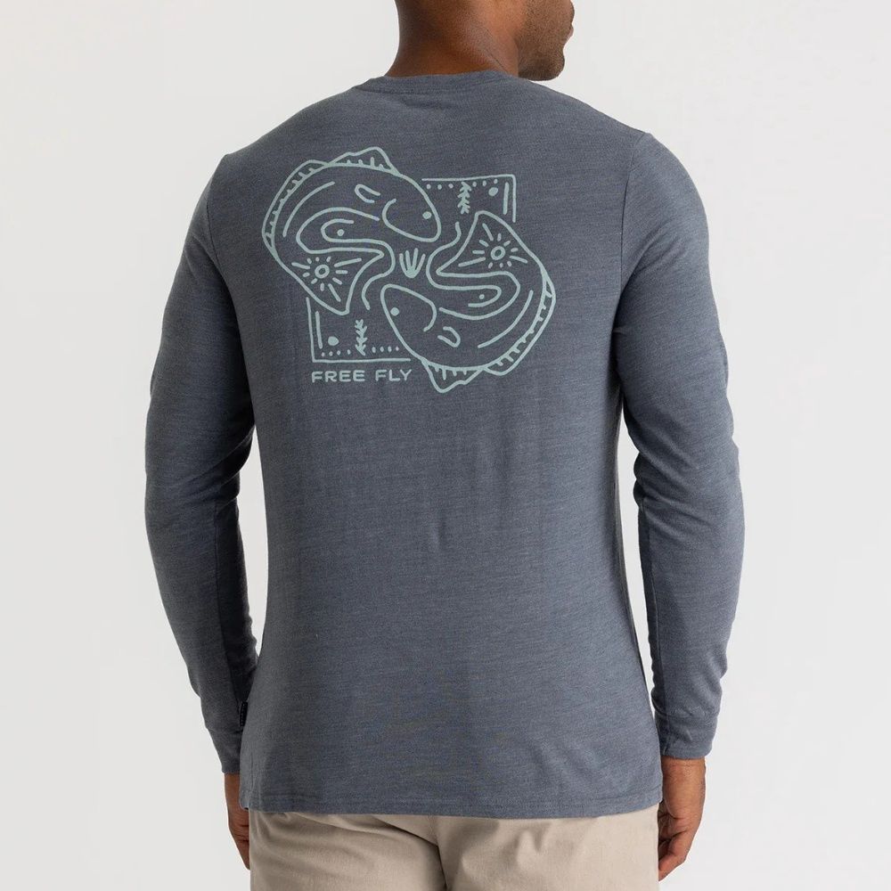 DUELING REDS L/S, Color: HEATHER STORM CLOUD, Size: XXL