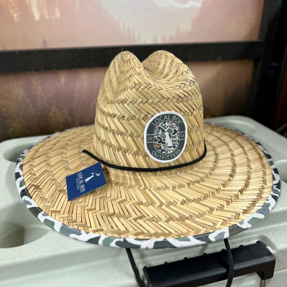 M PALM BREEZE STRAW HAT, Color: CAMO BLUFF