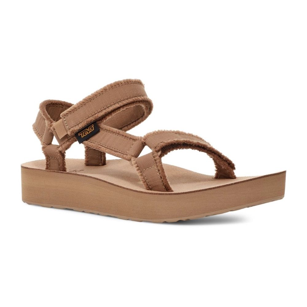 W MIDFORM UNIVERSAL CANVAS SANDAL, Color: TIGERS EYE, Size: 5