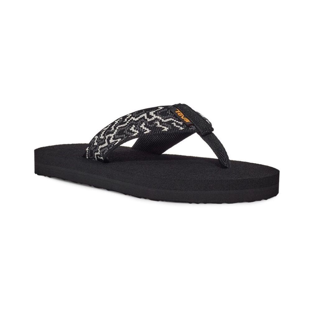 K MUSH II FLIP FLOPS, Color: RAVINE BLACK, Size: 3K
