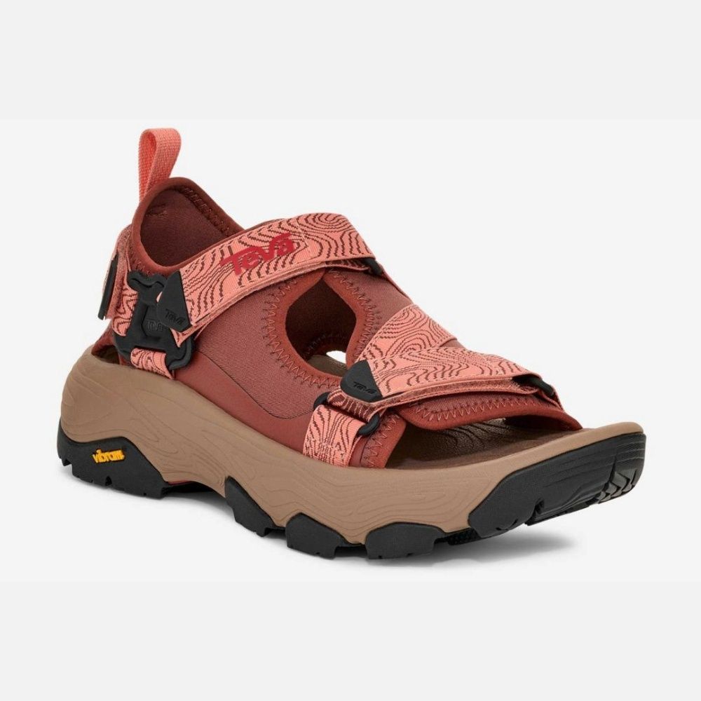 W GRANDVIEW MAX HIKING SANDAL, Color: MAHOGANY | BLOOMING DAHLIA, Size: 5