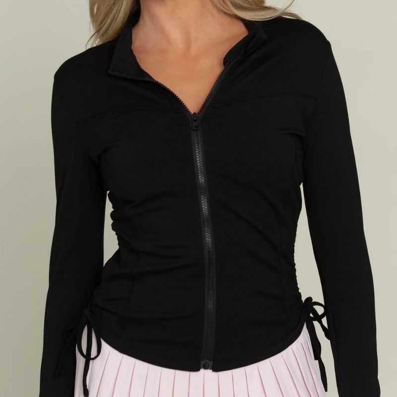 ONYX SIDE TIE ATHLETIC JACKET