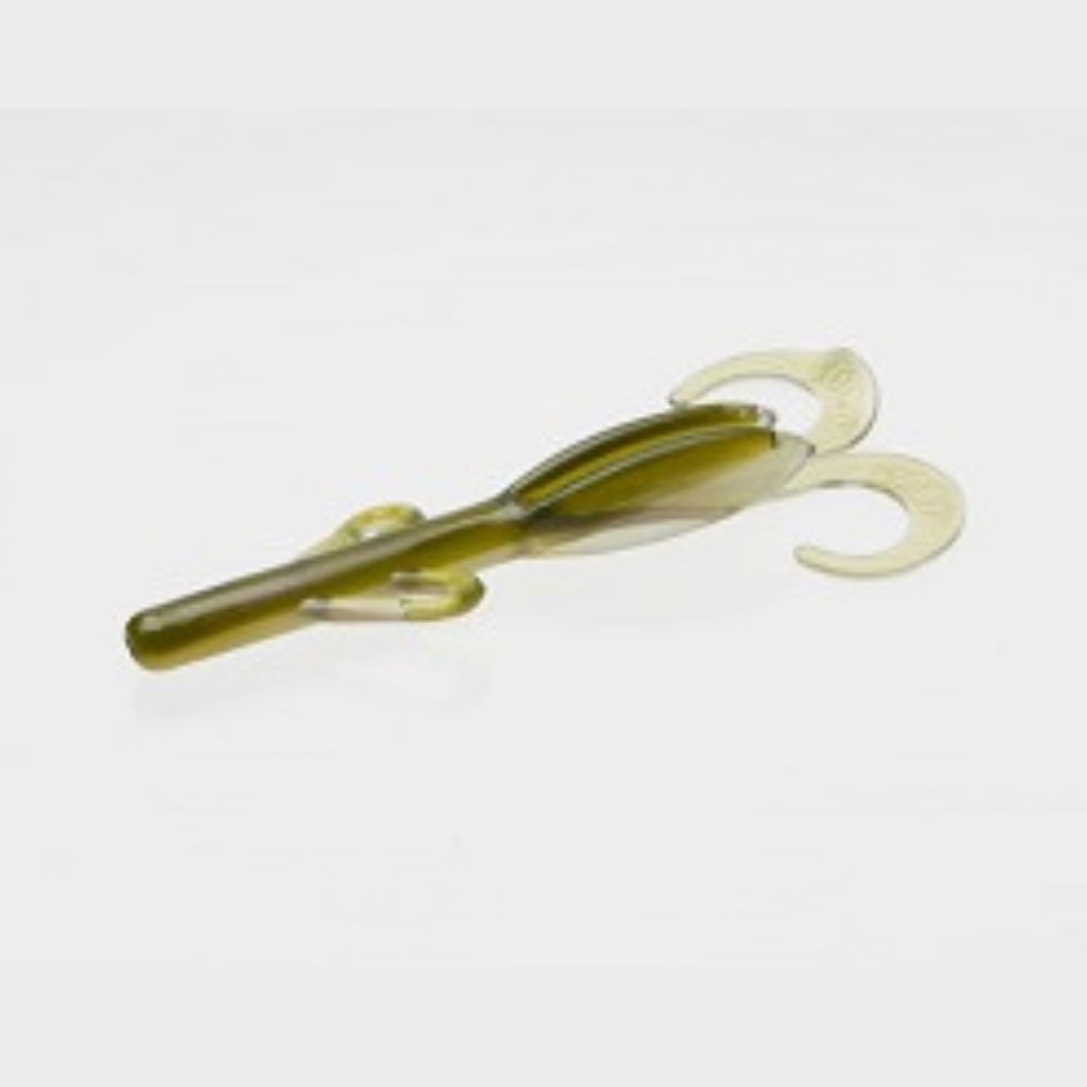 ZOOM BABY BRUSH HOG 4&#39;&#39;, Color: GREEN WEENIE 12 PK