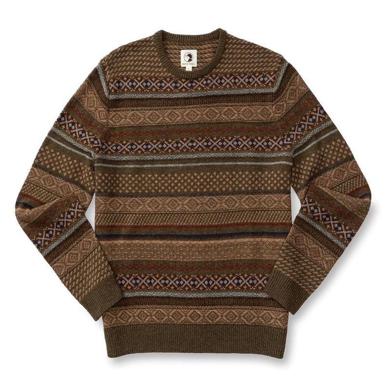 BIRCH FAIR ISLE  MERINO CREWNECK SWEATER