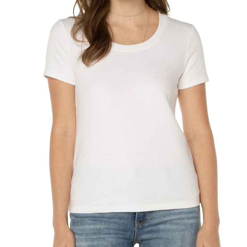 SCOOP NECK SHORT SLEEVE TEE
