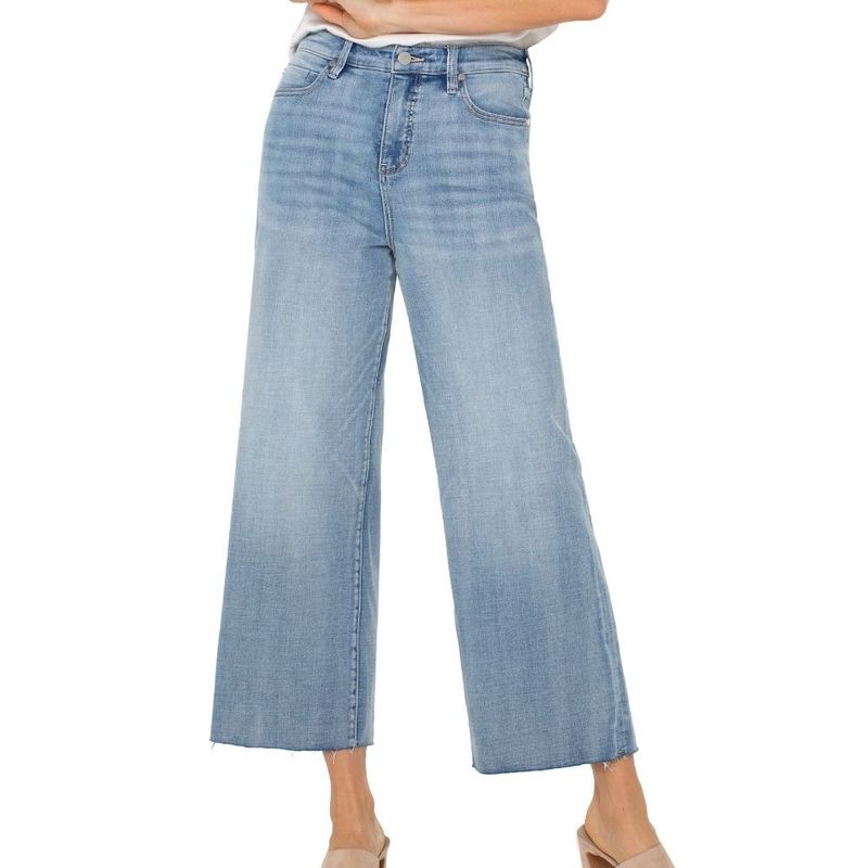 STRIDE HI-RISE CROP WIDE LEG WITH CUT HEM