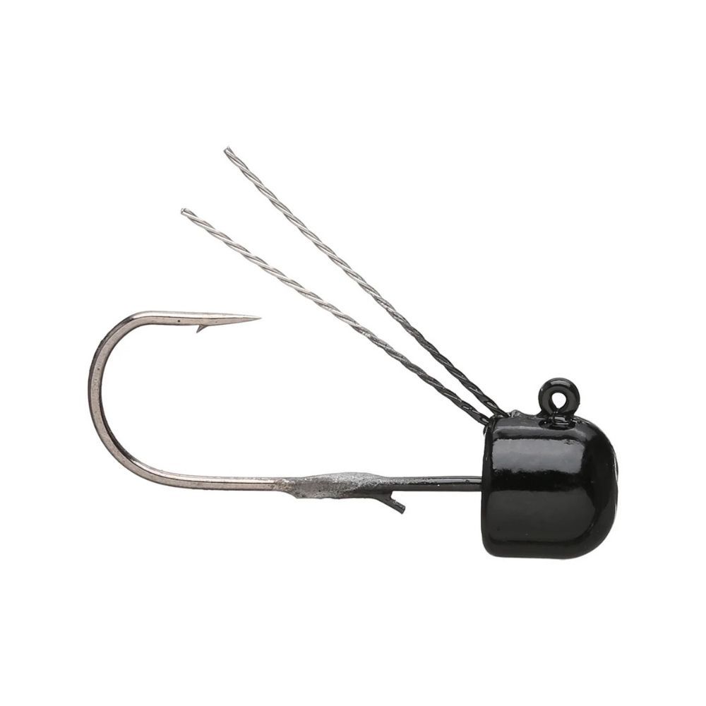 FINESSE SHROOMZ WEEDLESS JIG HEAD 1/6OZ - 5PK, Color: BLACK